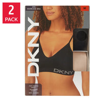 DKNY Women's Seamless Bra, Black  (2-Pack)
