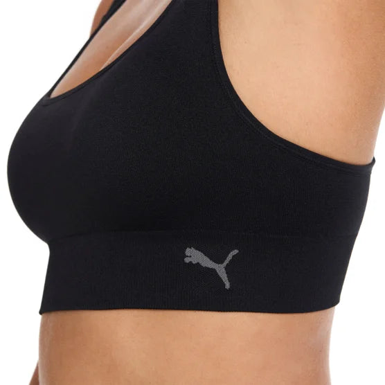 PUMA Ladies' Seamless Sports Bra - (Black) (2-Pair)