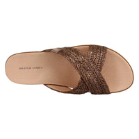 Draper James Ladies' Raffia Sandal, Brown