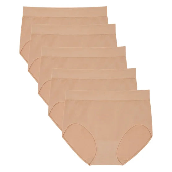 Carole Hochman Women's Seamless Brief, Assorted Colors (5-Pack)