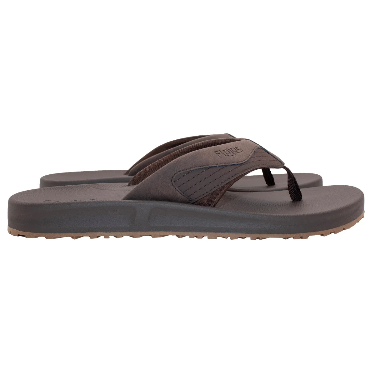 Flojos Men's Flip Flop, Brown