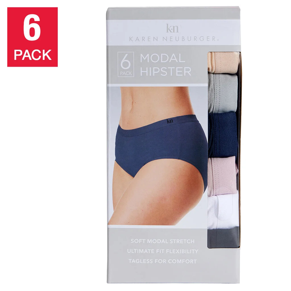 Karen Neuburger Women's Modal Hipster, (6-pack)