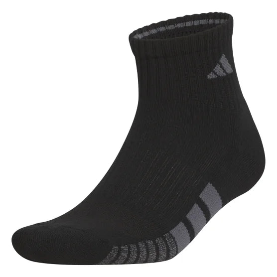 adidas Men's Quarter Sock, 6-12 (Black) (6-pair)