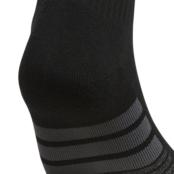 adidas Men's Quarter Sock, 6-12 (Black) (6-pair)