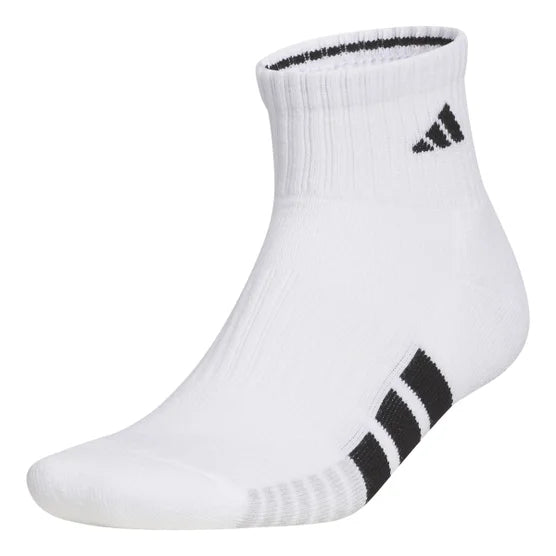 adidas Men's Quarter Sock, 6-12 (White) (6-pair)