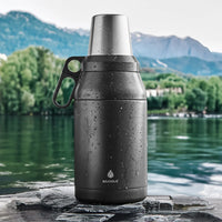 Manna Stack Stainless Steel Insulated Growler - 64 Oz - Black
