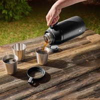 Manna Stack Stainless Steel Insulated Growler - 64 Oz - Black