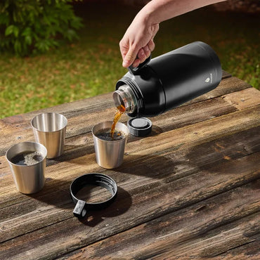 Manna Stack Stainless Steel Insulated Growler - 64 Oz - Black