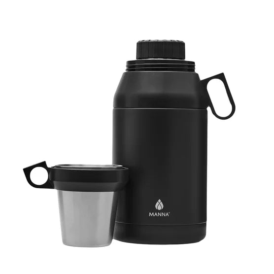 Manna Stack Stainless Steel Insulated Growler - 64 Oz - Black