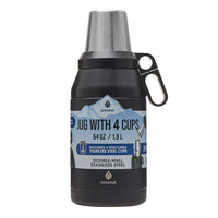 Manna Stack Stainless Steel Insulated Growler - 64 Oz - Black