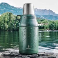 Manna Stack Stainless Steel Insulated Growler - 64 Oz - Green