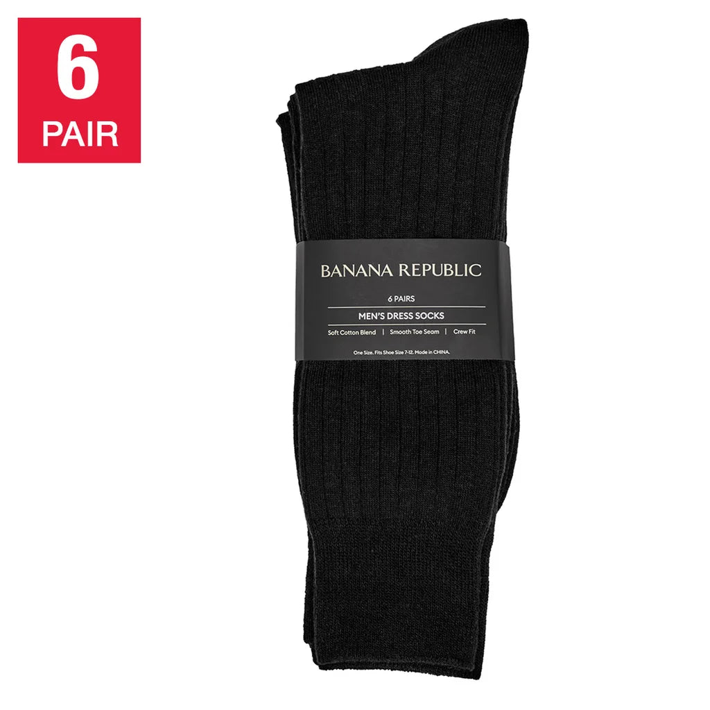 Banana Republic Men's Dress Sock (6-Pair)