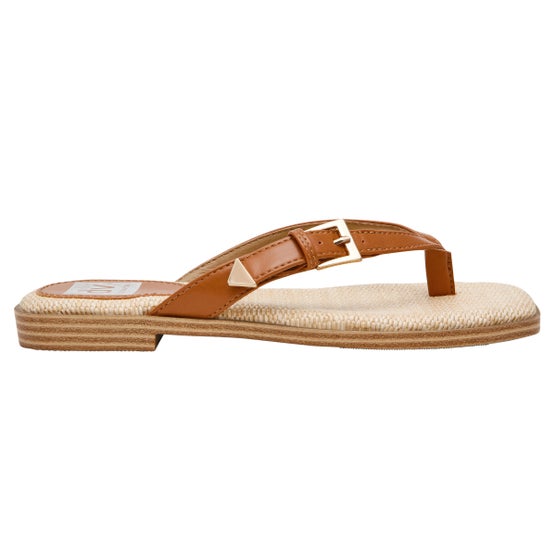 DV Dolce Vita Women's Buckle Sandal, Tan