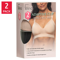 Felina Ladies Adaptive Cup Wire Free Bra (2-pack)