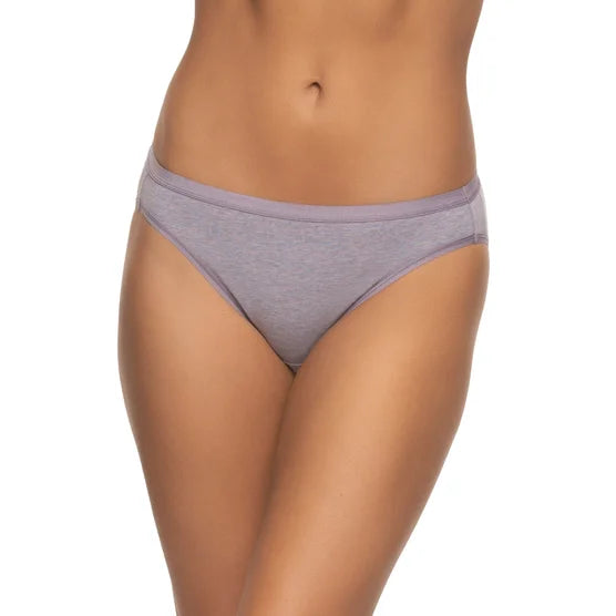 Felina Women's Organic Cotton Stretch Bikini, Assorted Colors (6-Pack)