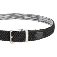 Tommy Bahama Men's Stretch Braided Reversible Belt, Black/Grey