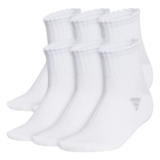 ADIDAS Women's Quarter Sock, (6 Pairs)