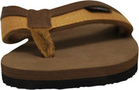 Norty Mens Flip Flop Sandal Brown (13007)