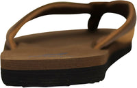 Norty Mens Flip Flop Sandal Brown (13007)