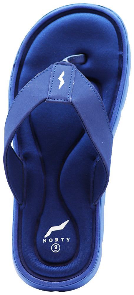 NORTY - Men's Memory Foam Footbed Sandals, Navy (12127)