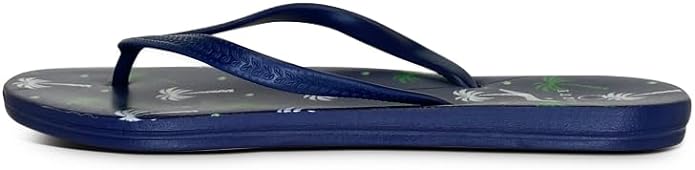 NORTY Women's Easy to Wear Casual EVA Flip Flop Sandal, Navy Palm (22019A)
