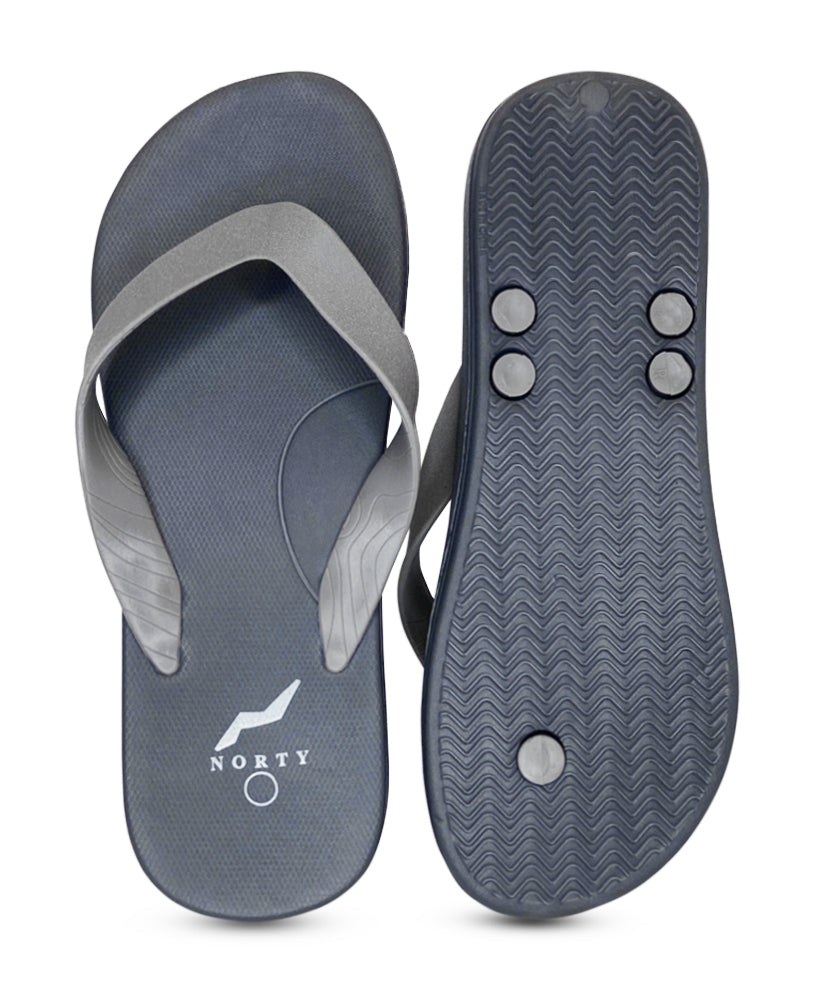 NORTY Men's Easy to Wear Casual EVA Flip Flop Sandal, Grey (22007B)