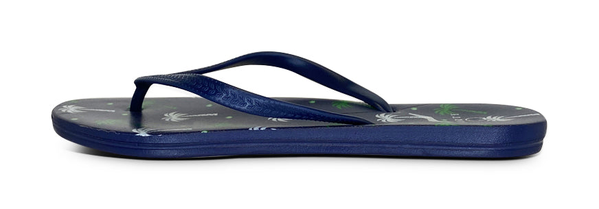 NORTY Women's Easy to Wear Casual EVA Flip Flop Sandal, Navy Palm (22019A)
