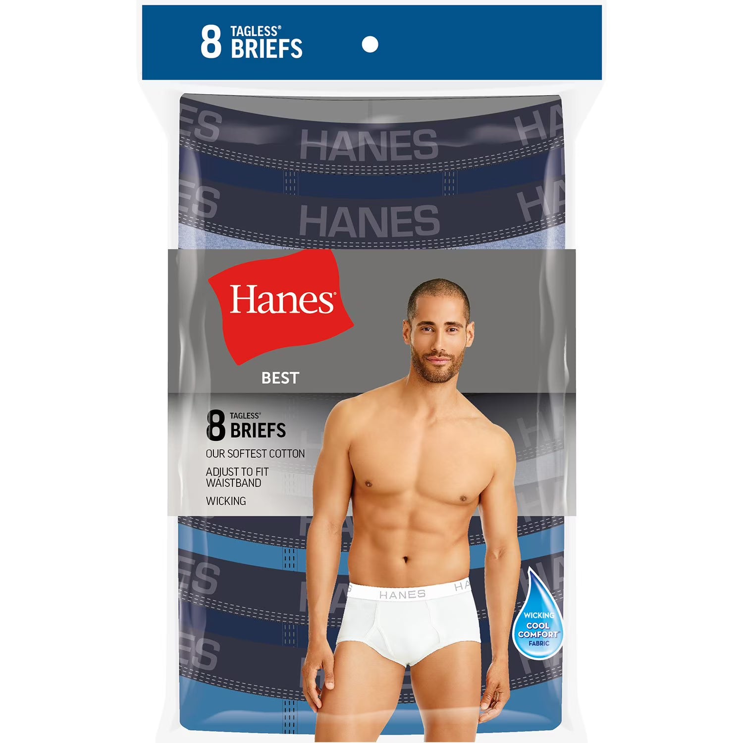 Hanes Men's Best Brief, Assorted Black/Grey (8-Pack)