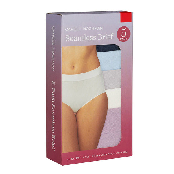 Carole Hochman Ladies' Seamless Brief - Assorted Colors (5-Pack)