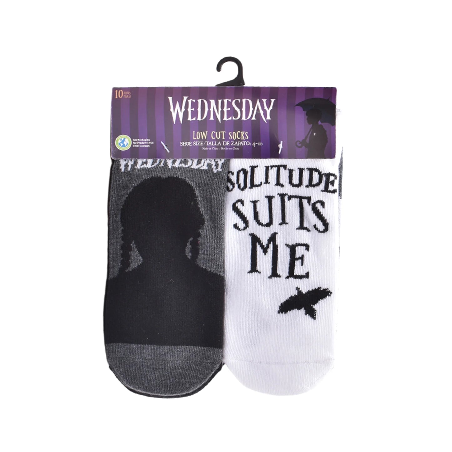 Wednesday Women's  Low-Cut Socks (10-Pack) Sock Size (4-10)