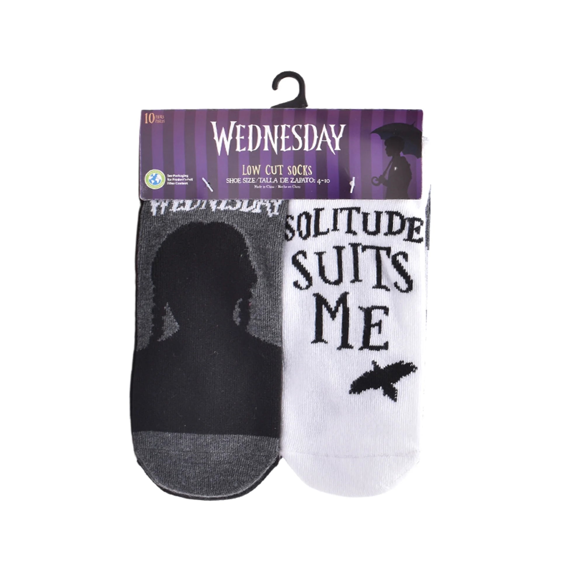 Wednesday Women's  Low-Cut Socks (10-Pack) Sock Size (4-10)
