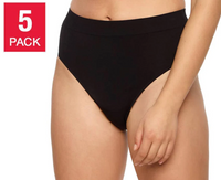 Felina Body Smooth Hi Cut Seamless Brief - Black (5-pack)