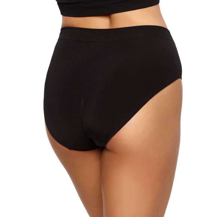 Felina Body Smooth Hi Cut Seamless Brief - Black (5-pack)