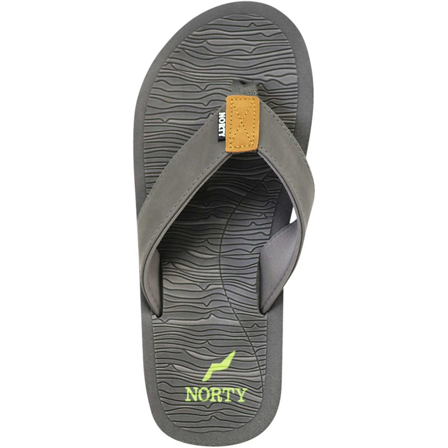 NORTY Mens Arch Support Flip Flops Adult Male Beach Thong Sandals