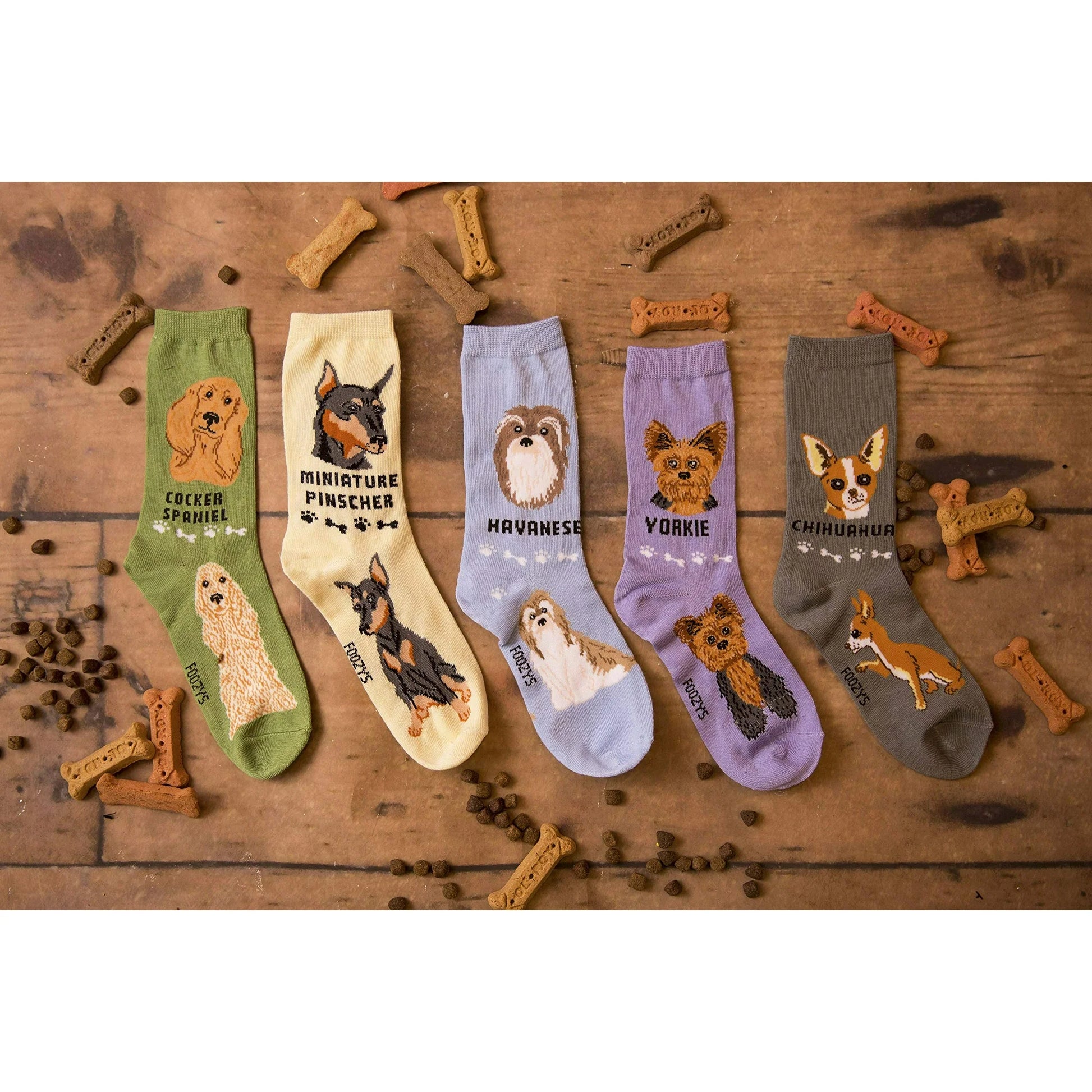 Foozys Unisex Crew Socks Canine Collection (Cocker Spaniel)