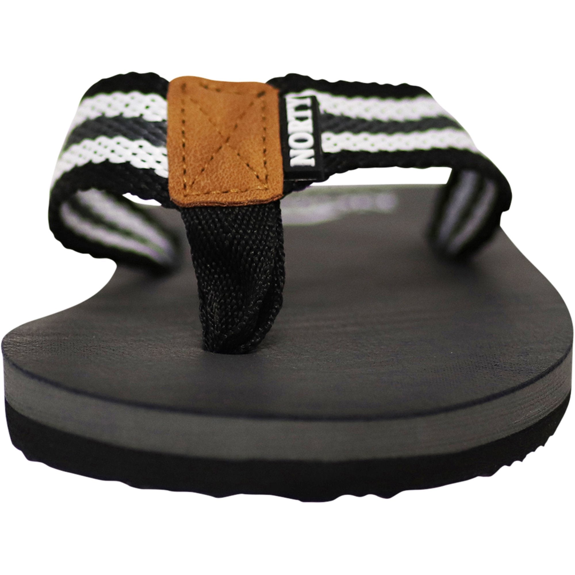 NORTY Men's Flip Flop Sandal - Grey/Black Stripe (11107)