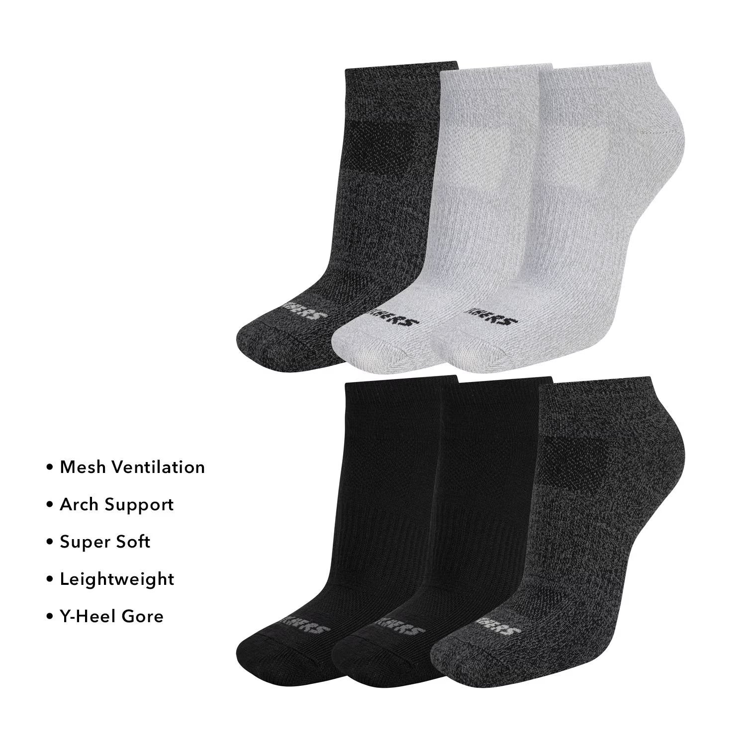 Skechers Women's Super Soft Low-Cut Sock - Assorted Colors (6-Pair)