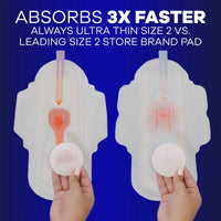 Always Ultra Thin Overnight Pads with Wings, Size # 4 (80 count)