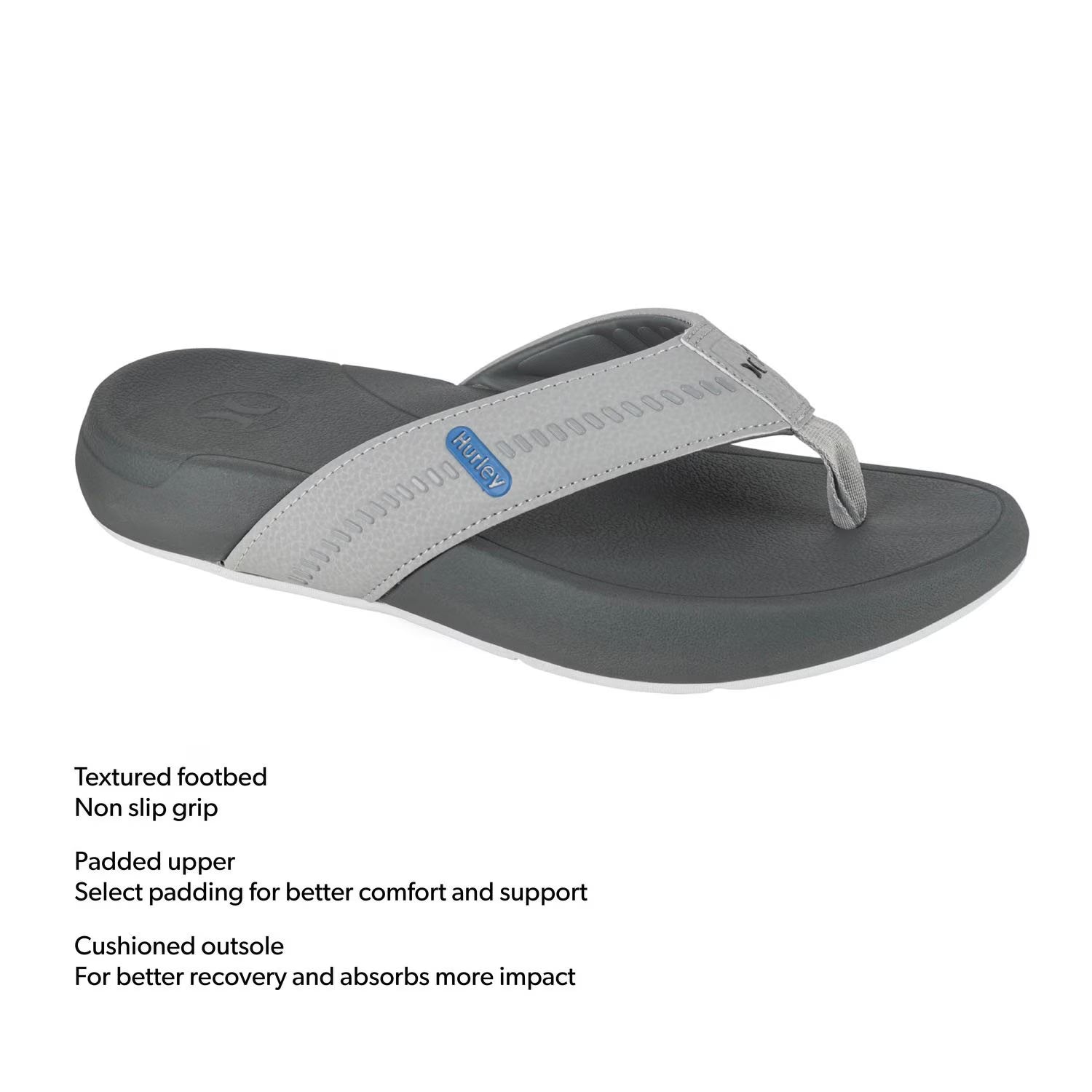 Hurley Men's Wave Runner Flip-Flop - Grey