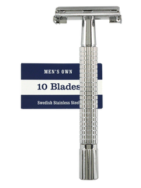 Men’s Own Double Sided Safety Razor With 10 Swedish Stainless Steel Blades