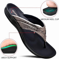 Aerothotic Women's Comfortable Slides, Sela, Grey (L1302)