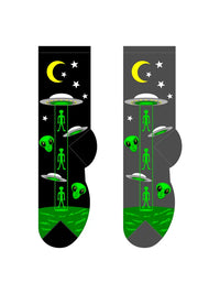 Foozys Mens' Crew Socks Men's Novelty - Aliens Socks