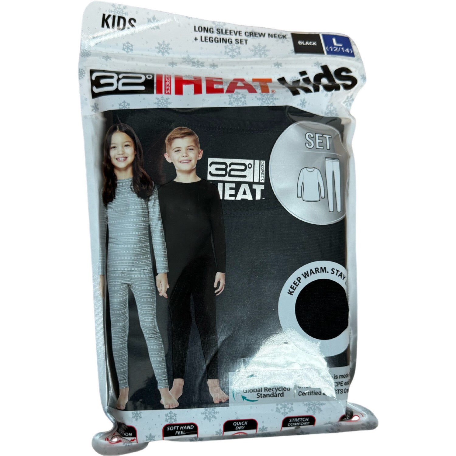 32 DEGREES HEAT Kids Long sleeve crew neck + Legging set Base Set