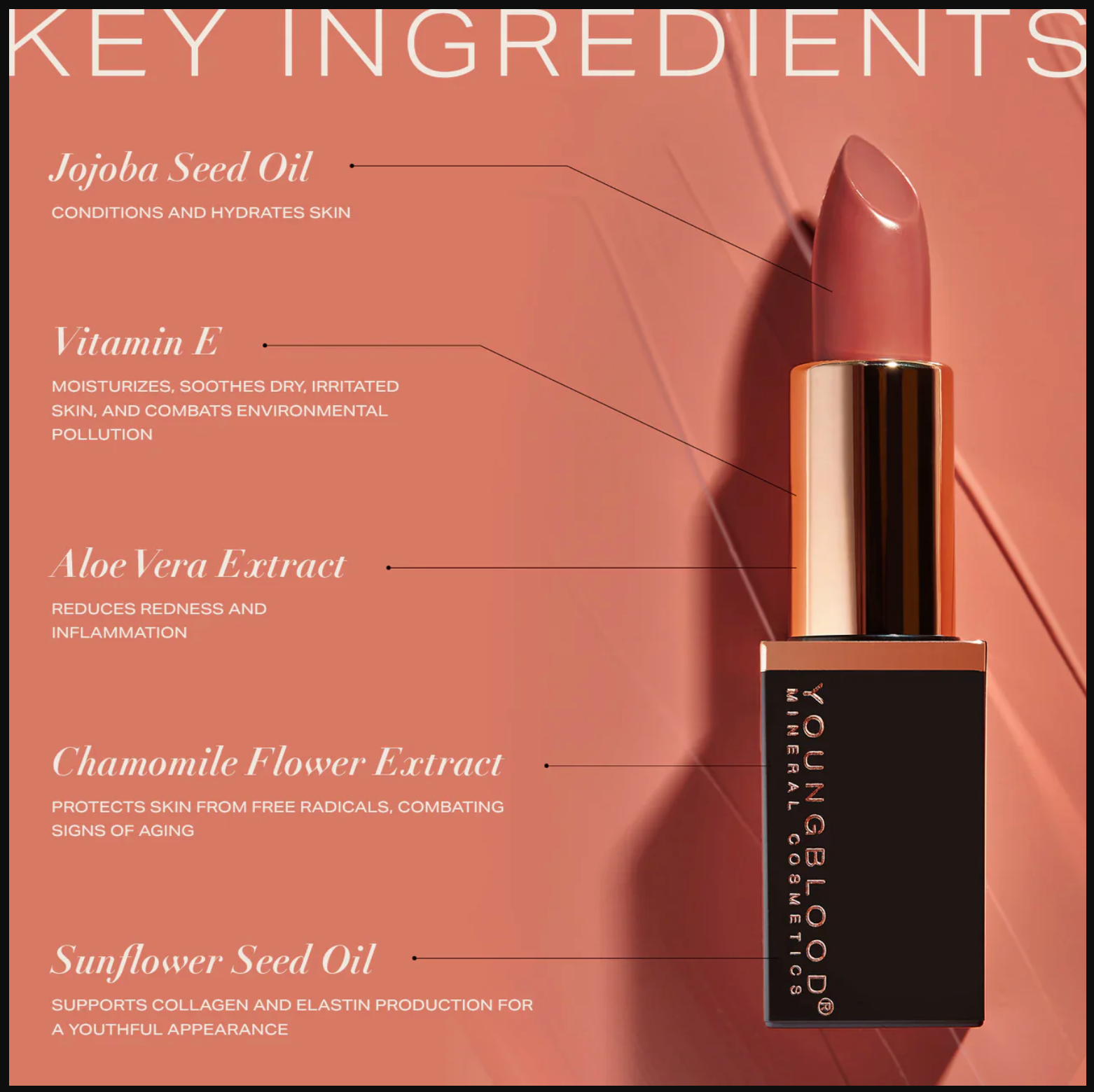Youngblood Mineral Cosmetics - Mineral Crème Lipstick