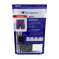 Champion Boys - Performance Boxer Brief, Grey Blue Camo (5-Pack)