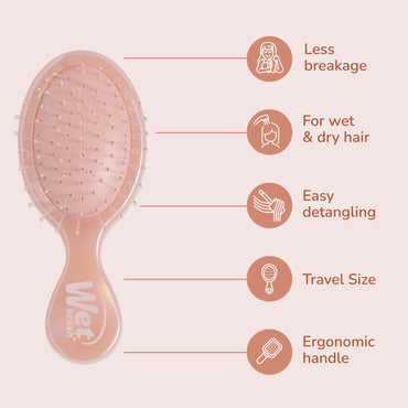 Wet Brush Mini Detangler Hair Brush, Detangling Hairbrush - Bronze
