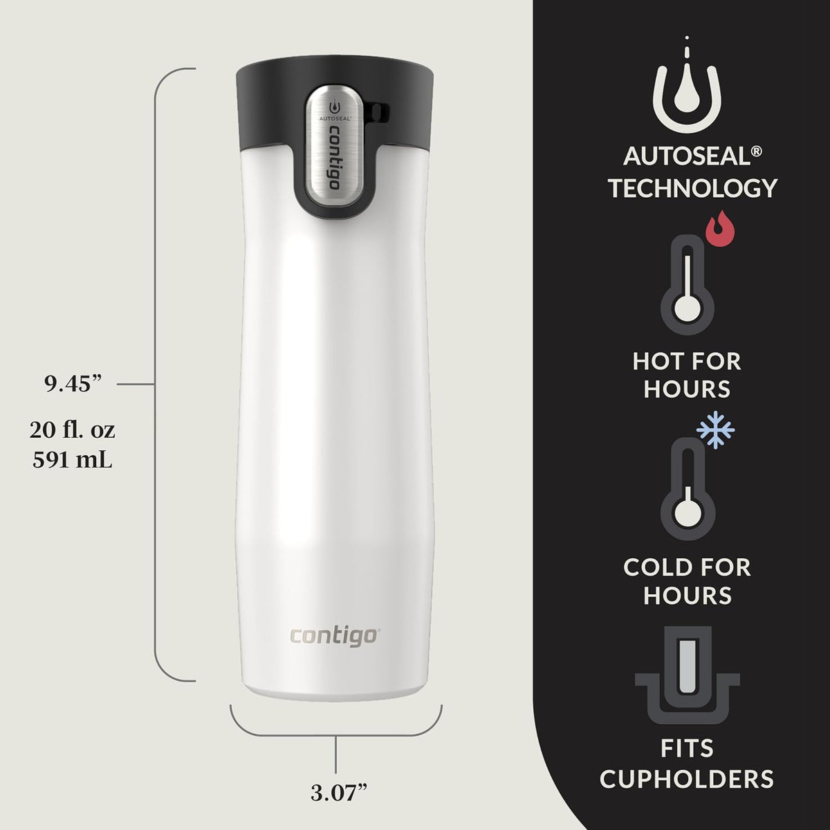 Contigo West Loop, AUTOSEAL Travel Mug, 20 oz / (2-Pack)