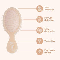Wet Brush Mini Detangler Hair Brush, Detangling Hairbrush - Cream
