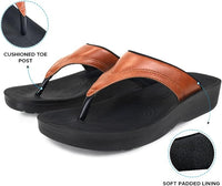 Aerothotic - Ostrya Thong Sandals For Women - Tan (L0336)