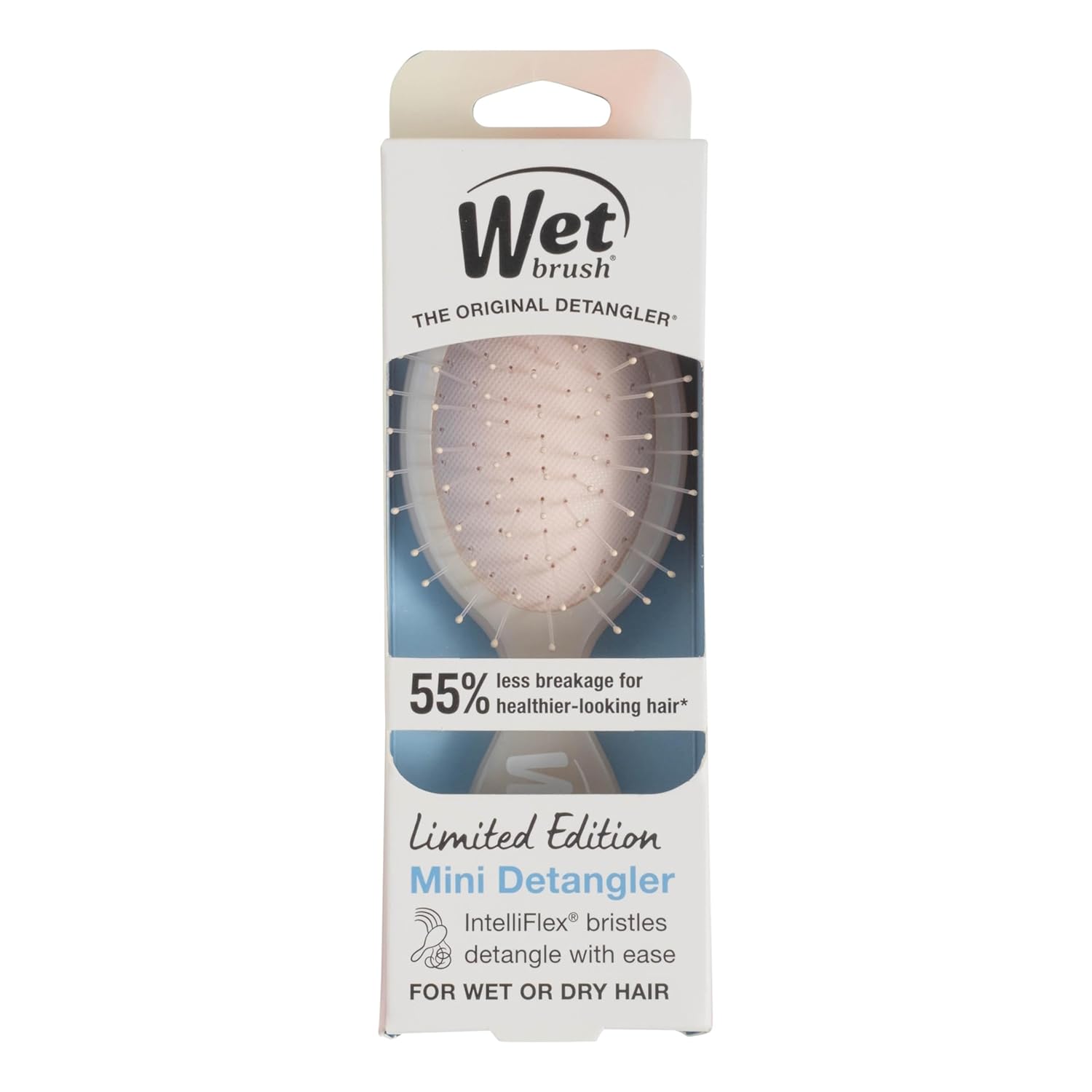 Wet Brush Mini Detangler Hair Brush, Detangling Hairbrush - Cream